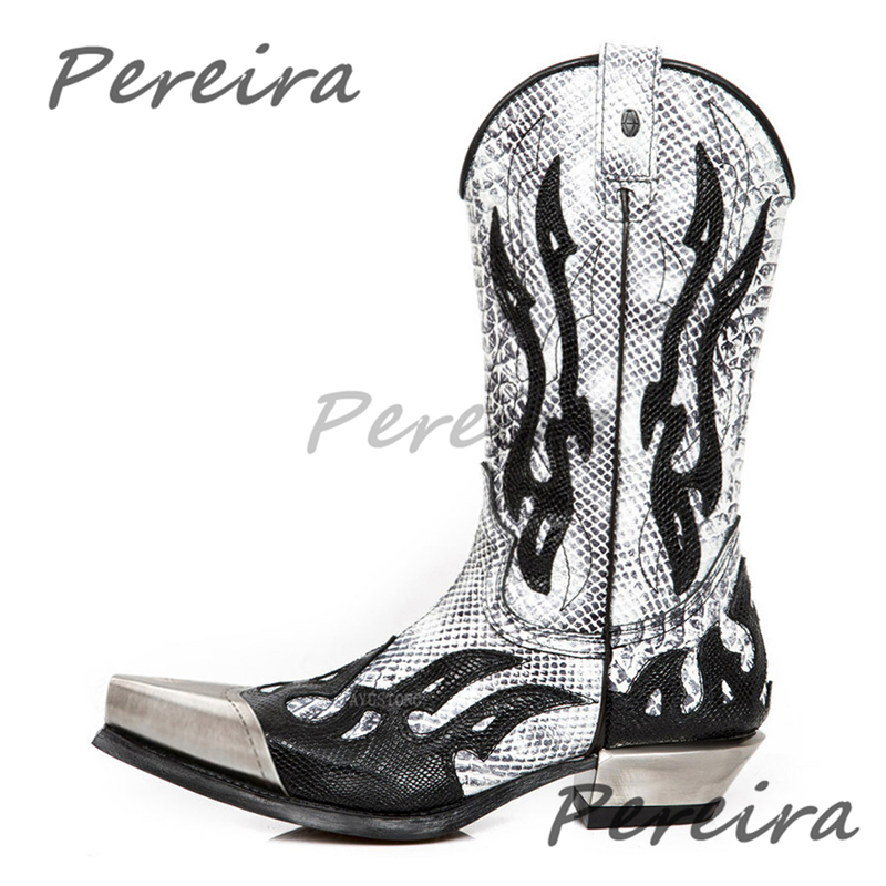 Embroidery On Leather - Botas Chelsea Bordadas en Blanco y