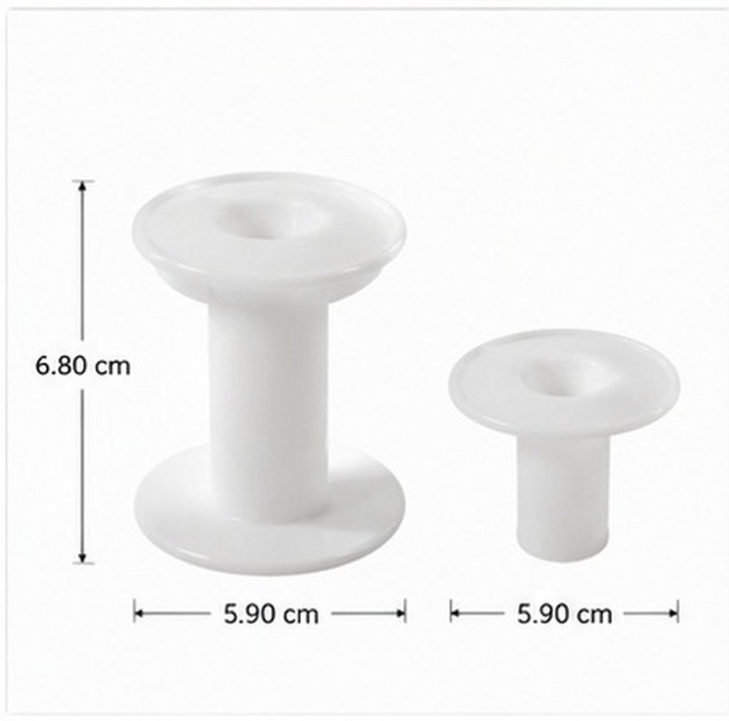 Embroidery Thread - 10 Bobinas de Plástico Blancas Versátiles