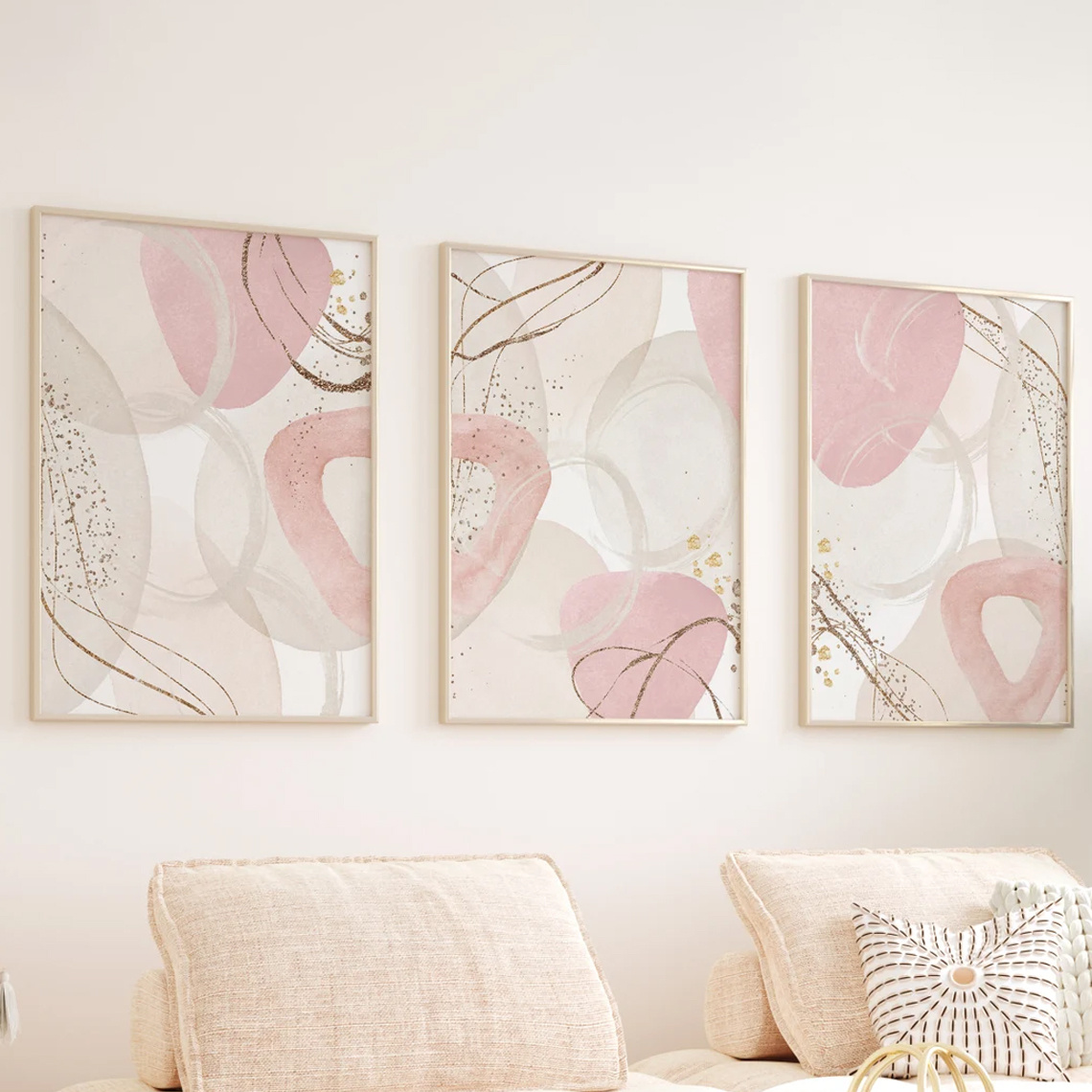 Embroidery Wall Art - Juego de 3 piezas de arte