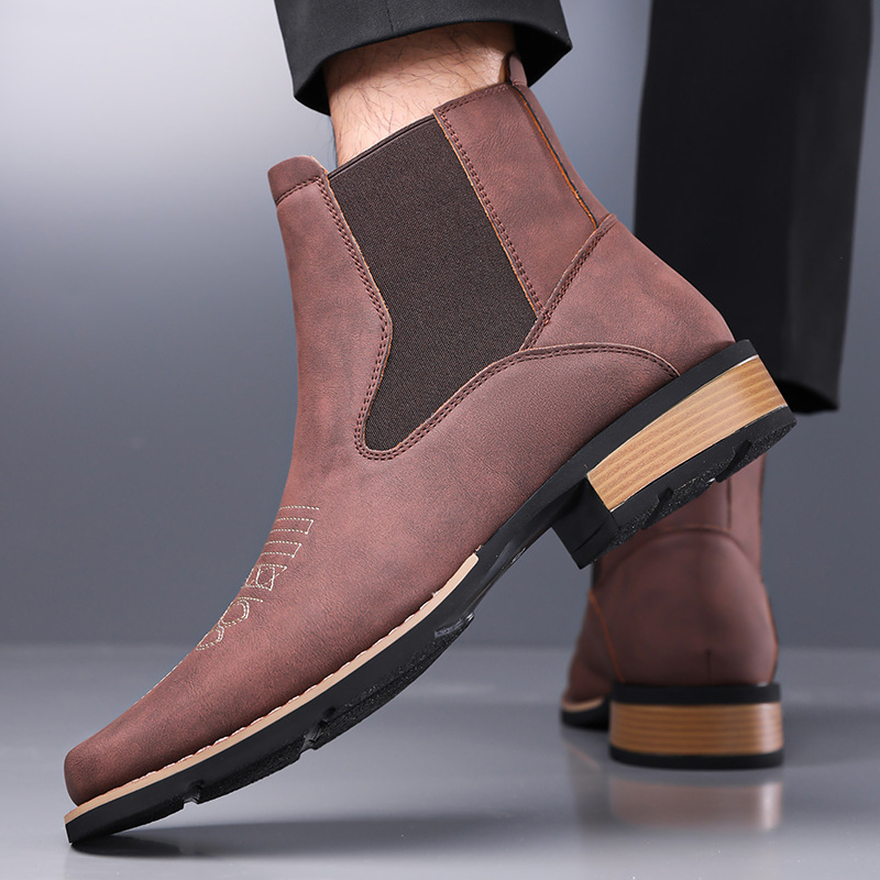 Embroidery On Leather - Botas Chelsea para Hombre de Alta