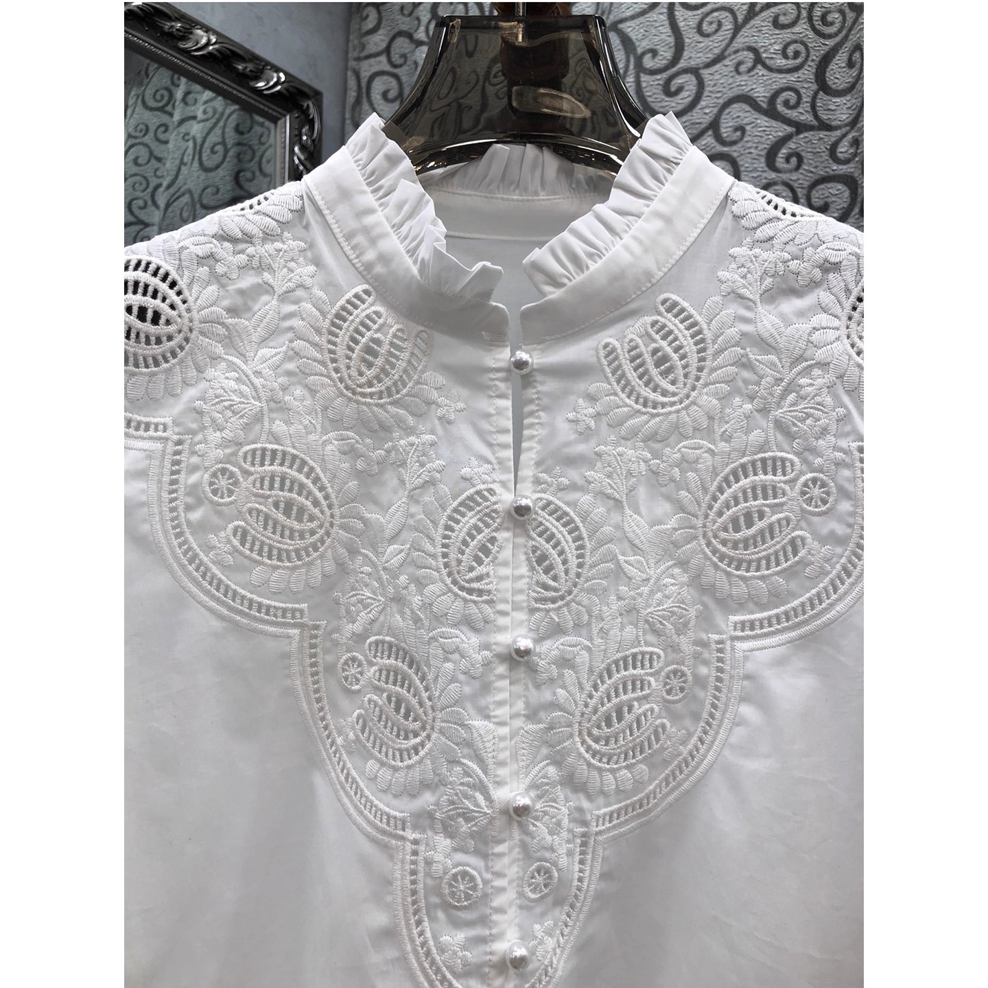 Camisas 100% de algodón 2025,  - Embroidery Flower Pattern reseña y precio