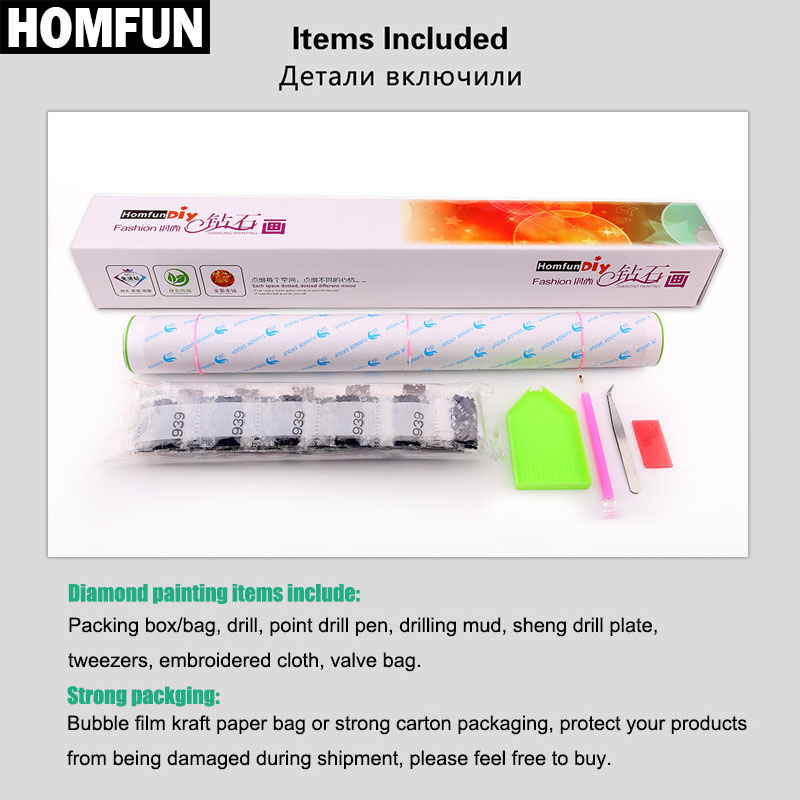 HOMFUN-Kit de pintura diamante - Embroidery X Pattern reseña y precio