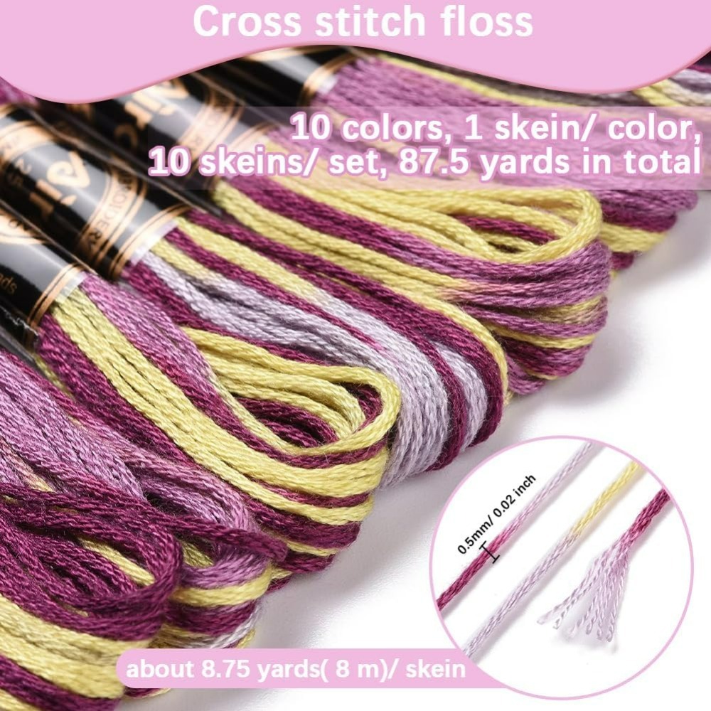 6 hebras de hilo de bordar mor - Embroidery Thread reseña y precio