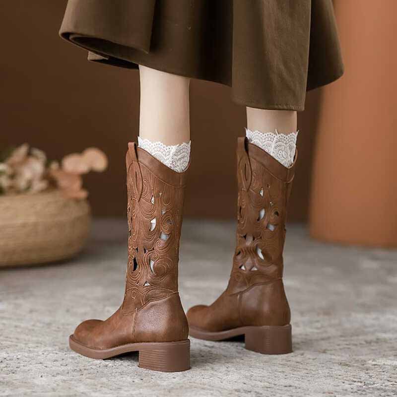Botas Vaqueras Elegantes Retro - Embroidery On Leather reseña y precio