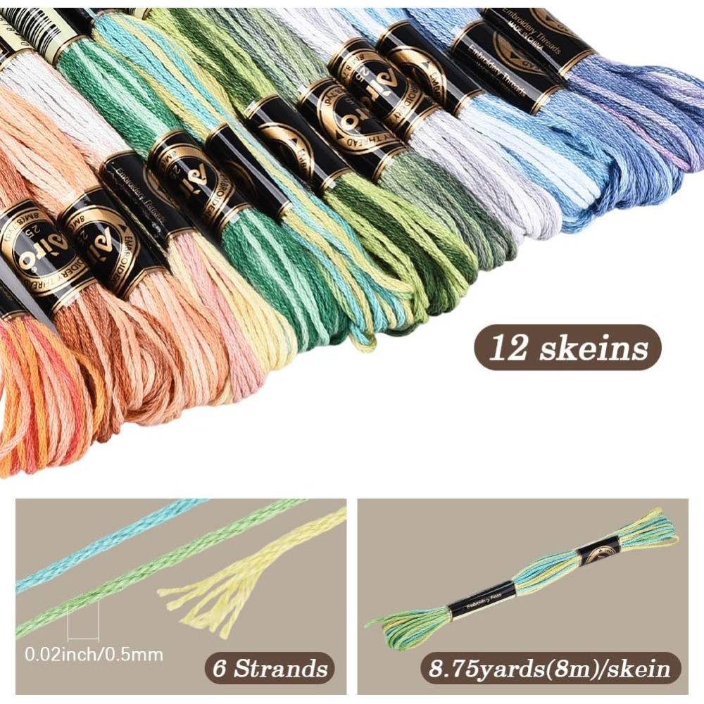 12 rollos de hilo de bordar de - Embroidery Thread reseña y precio