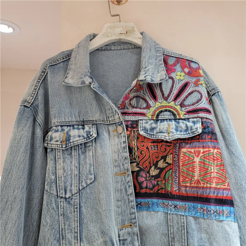 Chaqueta vaquera empalmada con - Embroidery Jeans reseña y precio