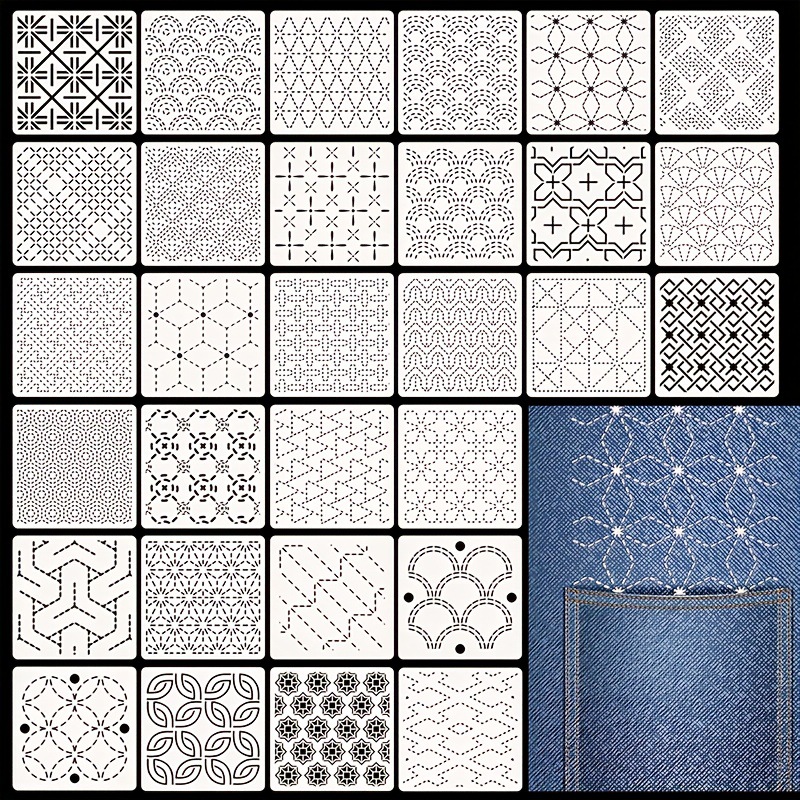 30 Uds plantillas de bordado p - Embroidery Ideas reseña y precio