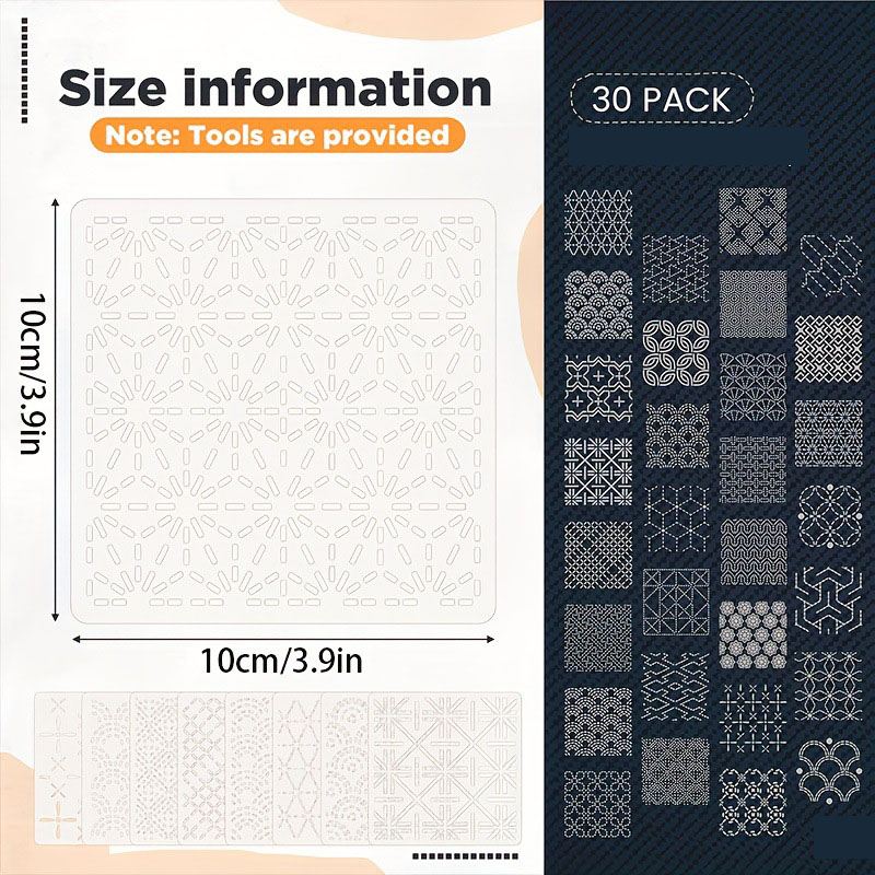 30 Uds plantillas de bordado p - Embroidery Ideas reseña y precio