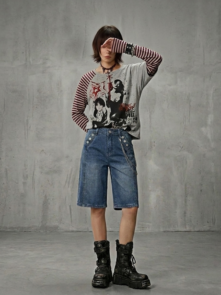 REDDACHiC Y2K Pantalones Corto - Embroidery Jeans reseña y precio