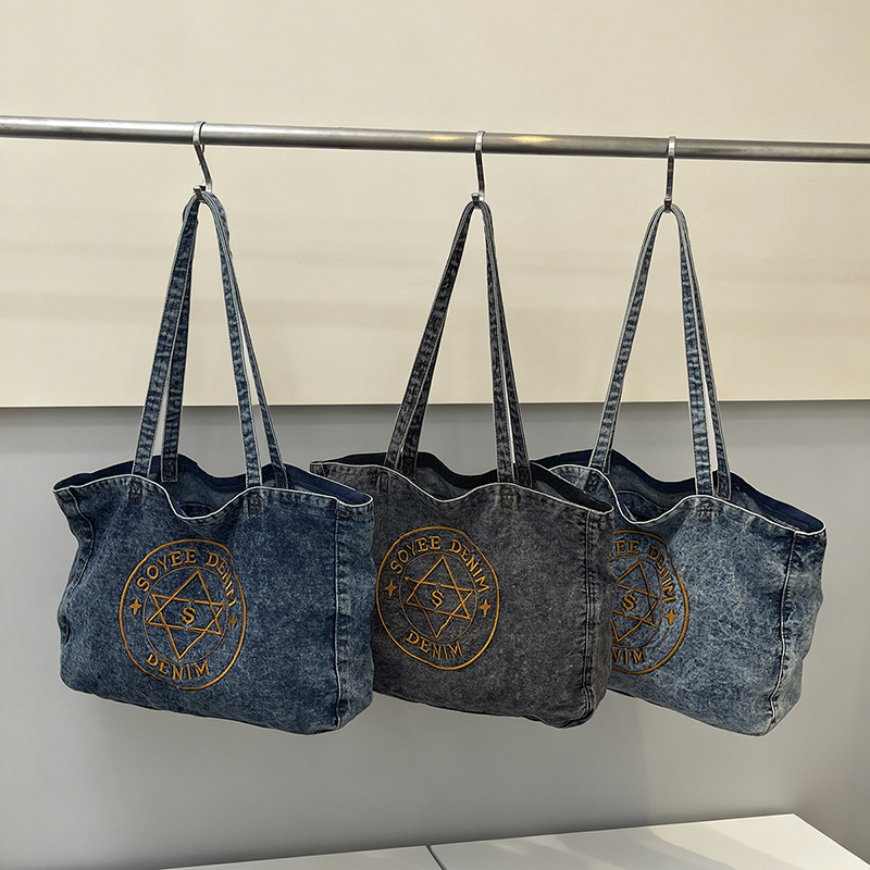 Bolso de Mano Retro de Mezclil - Embroidery Class reseña y precio