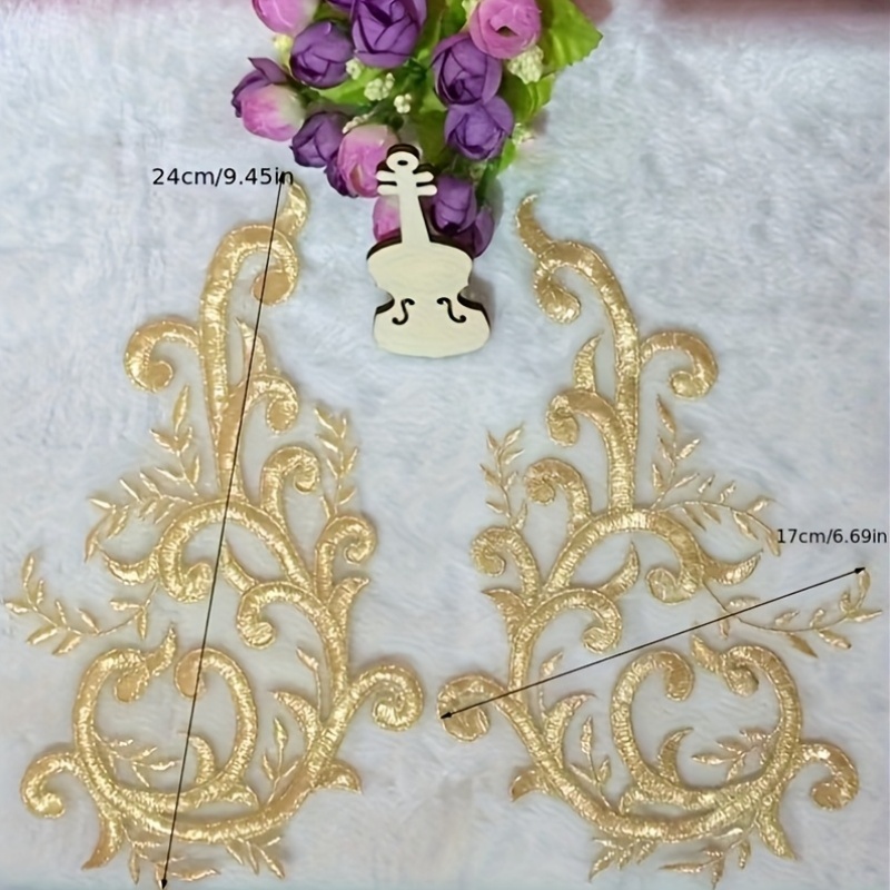 2 pares de apliques de encaje  - Embroidery Flower Pattern reseña y precio