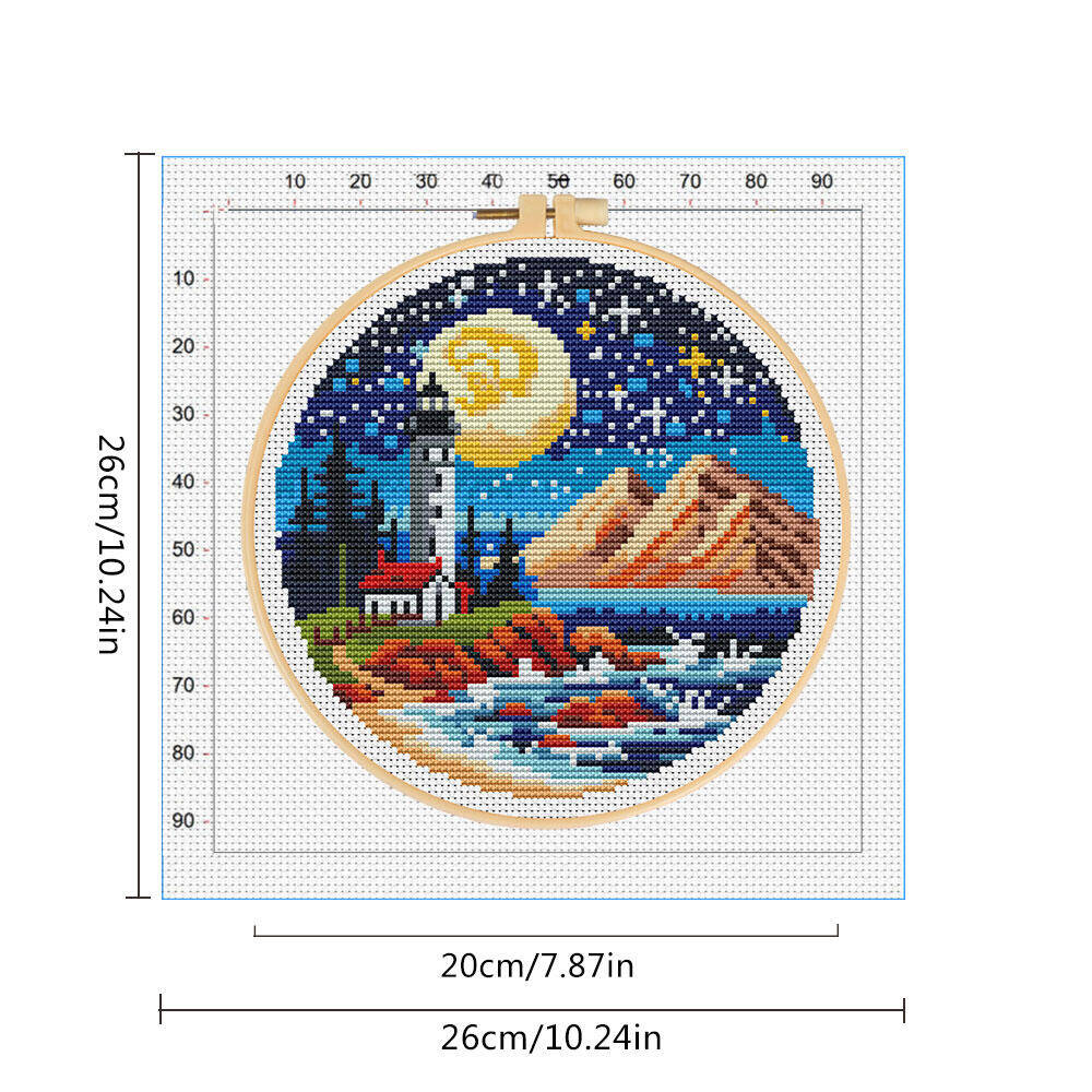 Punto de cruz faro mar Luna DI - Stitch Marker Ring reseña y precio
