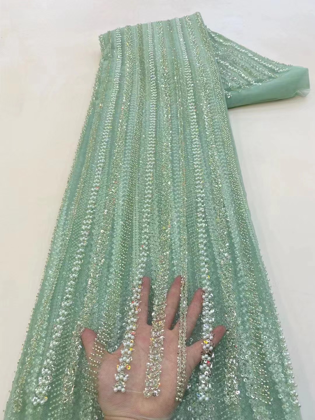 Tela de encaje de tul nigerian - Embroidery Organza reseña y precio