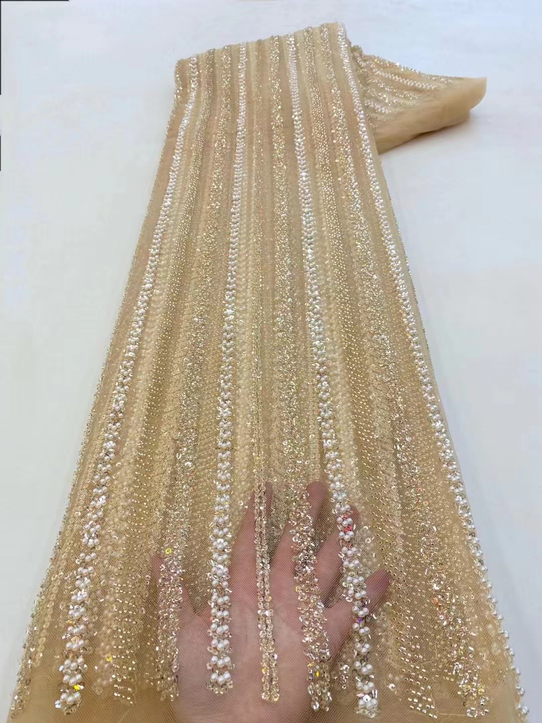 Tela de encaje de tul nigerian - Embroidery Organza reseña y precio