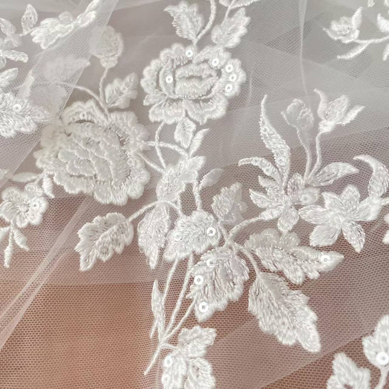 Tela de encaje bordado francés - Embroidery Flower Pattern reseña y precio