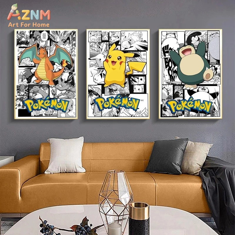 AZNM Pokemon Charizard Pikachu - Embroidery Wall Art reseña y precio