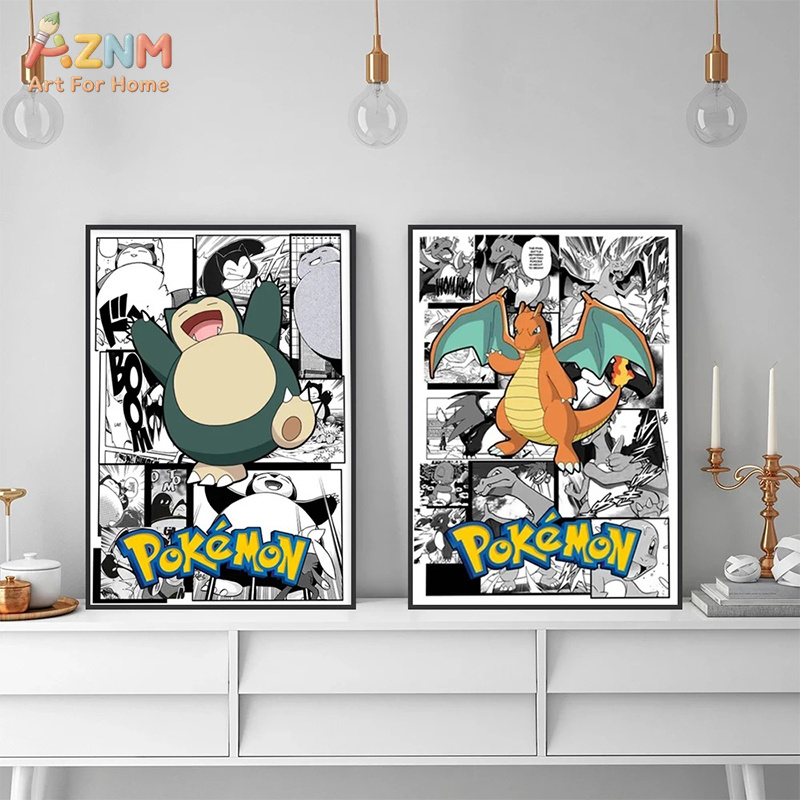 AZNM Pokemon Charizard Pikachu - Embroidery Wall Art reseña y precio