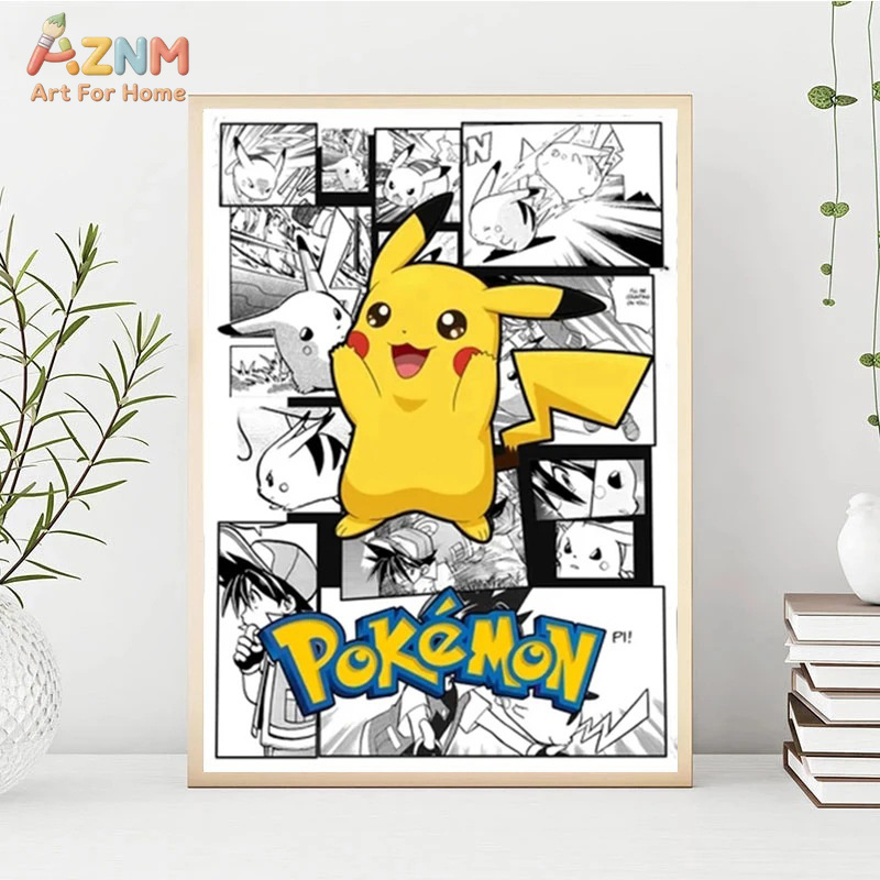 AZNM Pokemon Charizard Pikachu - Embroidery Wall Art reseña y precio
