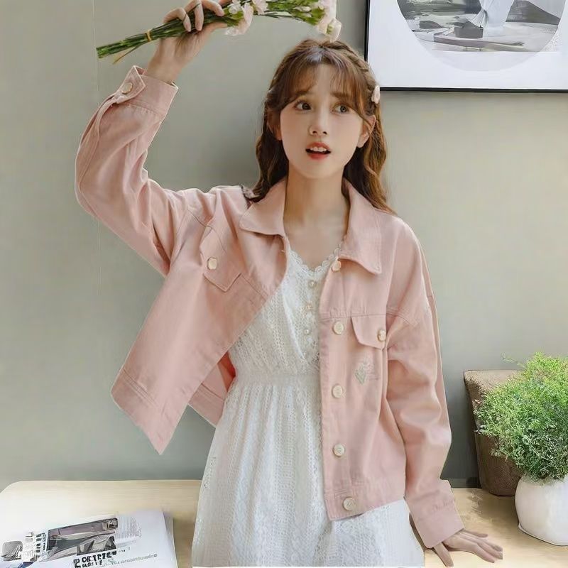 Nueva Chaqueta Vaquera Rosa pa - Embroidery Jeans reseña y precio